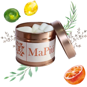 twelve hearts vegan soy scented wax melts tin, breeze, revitalizing and refreshing fragrance, lemon, orange, bergamot, mint