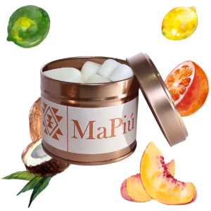 twelve hearts vegan soy scented wax melts tin, summer joy, irresistible, coconut, lime, orange, lemon, strawberry, peach, vanilla