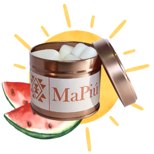 twelve hearts vegan soy scented wax melts tin, sunny days, refreshing mix, lemon, orange, melon, watermelon, coconut, sugar