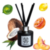 reed diffusers vegan, summer joy, irresistible, coconut, lime, orange, lemon, strawberry, peach, vanilla, spring summer scent