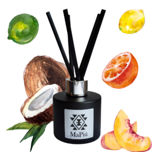 reed diffusers vegan, summer joy, irresistible, coconut, lime, orange, lemon, strawberry, peach, vanilla, spring summer scent
