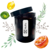 apothecary vegan soy scented candle, breeze, revitalizing and refreshing fragrance, lemon, orange, bergamot, mint