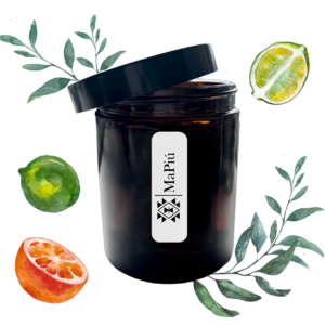 apothecary vegan soy scented candle, happy morning, aromatherapy uplifting fragrance