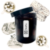 apothecary vegan soy scented candle, winters night, cozy fragrance, green leaf, eucalyptus, lavender, jasmine, tonka