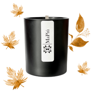 autumn original luxury scented candle, mandarin, lemon, ginger, clove, nutmeg