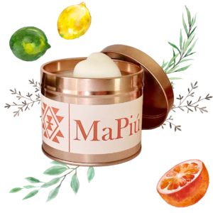 large rose gold tin candle breeze, revitalizing, refreshing fragrance, lemon, orange, bergamot, mint