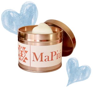 large rose gold tin candle, calm scent