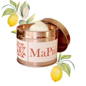 large rose gold tin candle invigorate, empowering candle