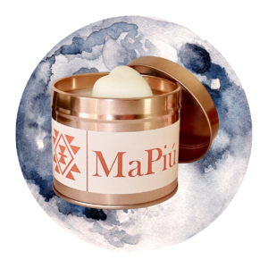 large rose gold tin candle moonlit night, summer scent, bergamot, orange, peach, coconut, jasmine, amber, vanilla