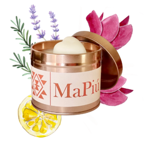 large rose gold tin candle tranquility, aromatherapy scented candle, calmness, peace, lemon, rose, lavender, rosemary