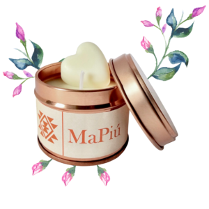 small rose gold candle tin balance, a peaceful and relaxing aromatherapy scented candle