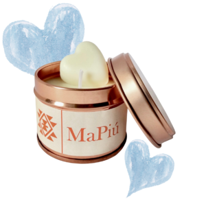 small rose gold candle tin calm, calm scent
