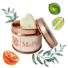small rose gold candle tin happy morning, aromatherapy uplifting fragrance