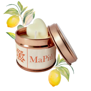 small rose gold candle tin invigorate, empowering candle