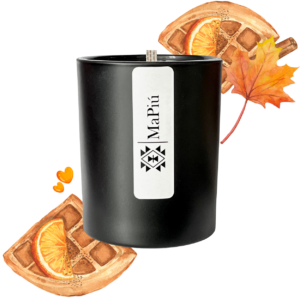 spice maple and citrus, original luxury scented candle, winter scent, orange, cinnamon, ginger, vanilla