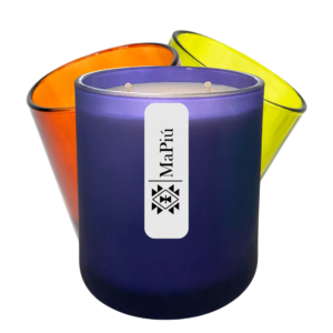 blue, green, amber, two wick vegan candle, aromatherapy, christmas, autumn, spring, gift, minimalist, elegance, peaceful