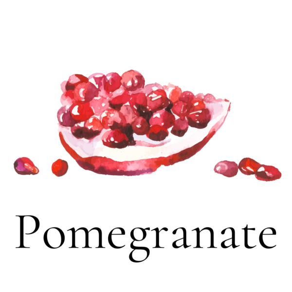 refreshing pomegranate scent, spring-summer fragrance logo