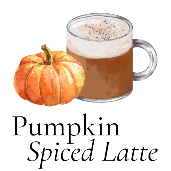 delicious pumpkin spiced latte, fragrance logo