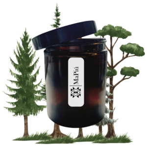 apothecary candle forest walks, uplifting fragrance with fresh pine, berries, cinnamon, clove, jasmine, iris, musk, fir