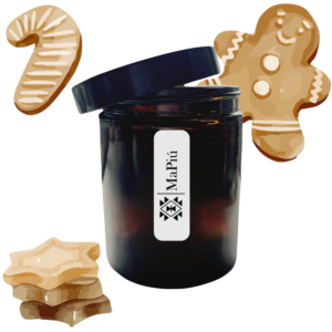 apothecary vegan soy scented candle gingerbread cookies, cinnamon, ginger, spices, orange, biscuit, vanilla