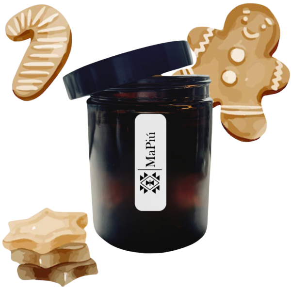 apothecary vegan soy scented candle gingerbread cookies, cinnamon, ginger, spices, orange, biscuit, vanilla