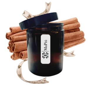 apothecary candle sweet cinnamon, an exciting autumn and holiday scent with cinnamon, clove, almond, and vanilla