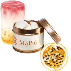 buttons vegan soy scented wax melts paradise cocktail, grapefruit, mandarin, passion fruit, apple, peach, mango