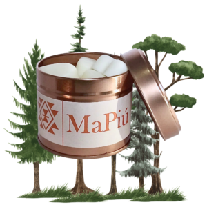 hearts vegan soy scented wax melts tin, forest walks, uplifting scent, pine, berries, cinnamon, clove, jasmine, fir