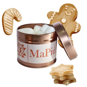 hearts vegan soy scented wax melts tin gingerbread cookies, cinnamon, ginger, spices, orange, biscuit, vanilla