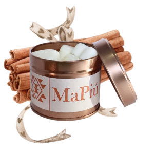 hearts vegan soy scented wax melts tin, sweet cinnamon, autumn, holiday, clove, almond, vanilla