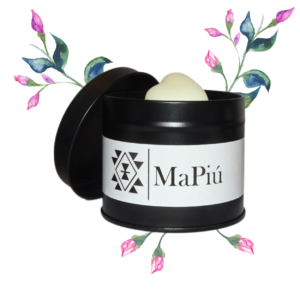 black tin vegan candle balance, aromatherapy, a peaceful and relaxing aromatherapy scented candle