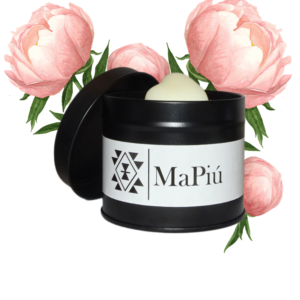 black tin vegan candle, lychee peony, fruity and floral fragrance, raspberry, lychee fruit, peony, peach, jasmine, rosewood