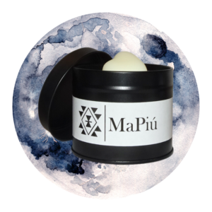 black tin vegan candle, moonlit nights, summer scent, bergamot, orange, peach, coconut, jasmine, amber, vanilla, musk