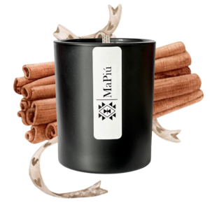 original luxury scented candle, an exciting autumn and holiday scent with cinnamon, clove, almond, and vanilla