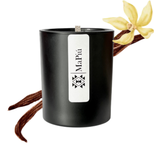 original vegan candle, creamy vanilla scent, tonka, sugar