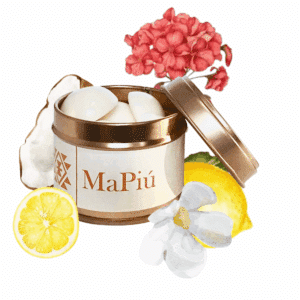 button shaped scented wax melts handmade soy wax with jasmine geranium coconut patchouli bali fragrance mapiu uk