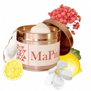 large rose gold tin scented candle with premium soy wax neroli orange ylang ylang jasmine musk bali fragrance mapiu uk