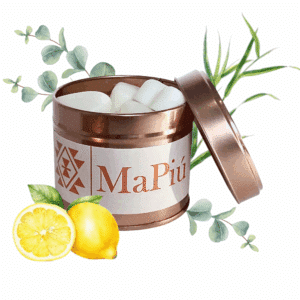 heart shaped vegan soy wax melts eco friendly with lemon eucalyptus rosemary citronella patchouli fragrance mapiu uk